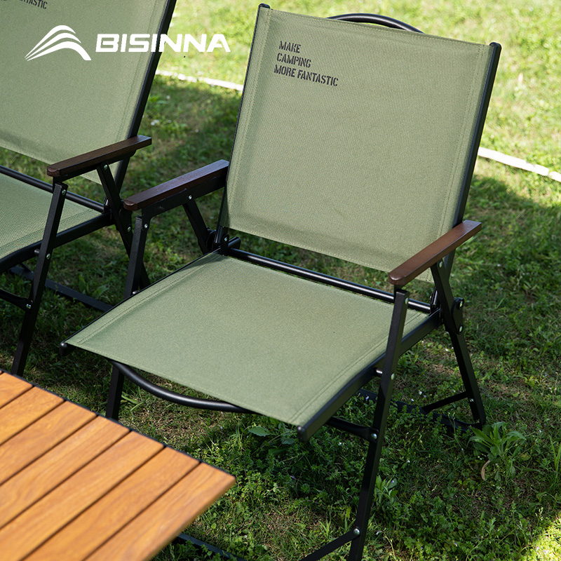 Outdoor Furniture Aluminum - BISINNA Outdoor Klappbarer Campingstuhl Tragbarer Lounge-Kit-Stuhl