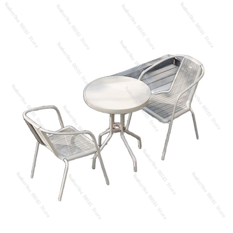 Outdoor Furniture Dining - Outdoor-Balkon-Klapptisch und 2 Stühle Set mit