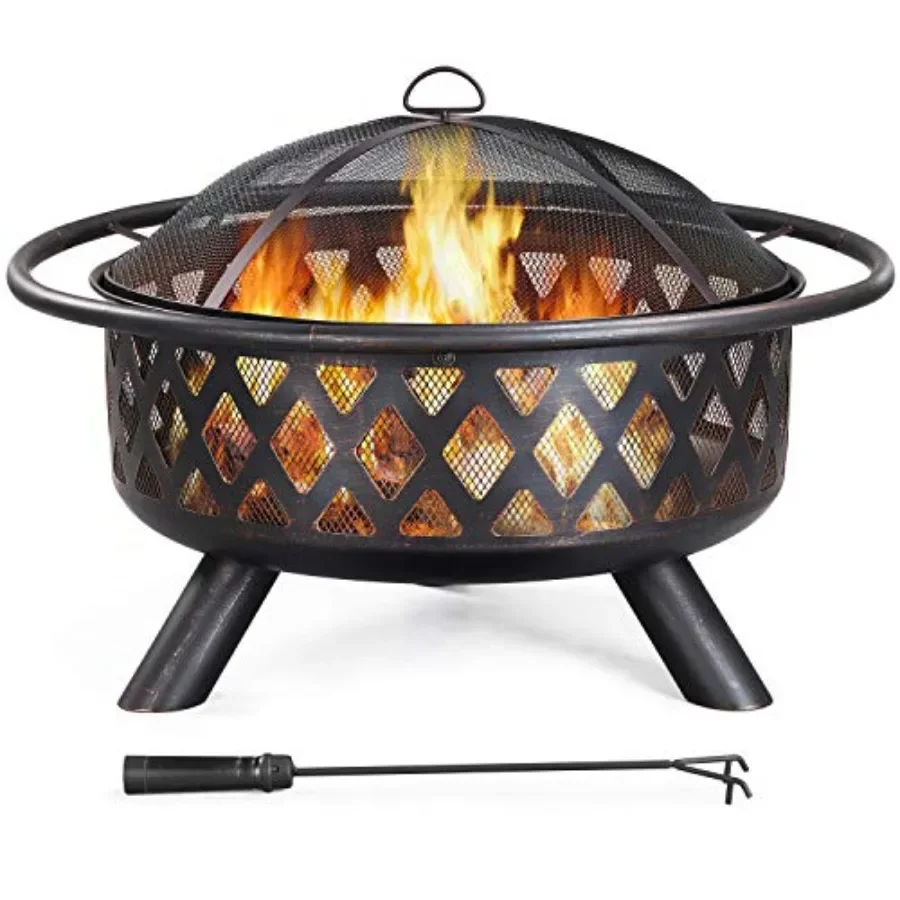 Fire Pit Bowl - Feuerstelle für den Außenbereich, aus Holz,