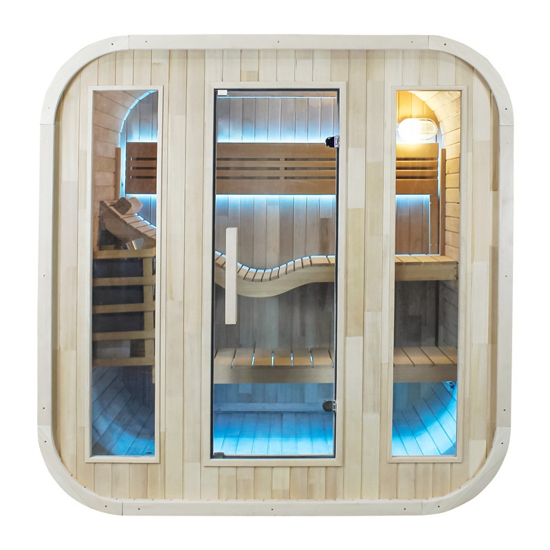 Outdoor Furniture Europe - Outdoor-Sauna Modernes Design-Kabinen-Modell Außen-Fass-Sauna für 4