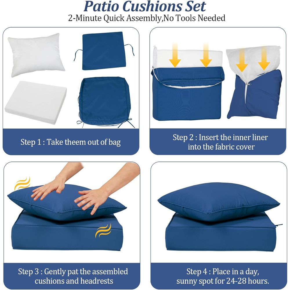 24x24 Outdoor-Tiefsitzkissen-S – Outdoor Furniture Patio Bewertung und Preis
