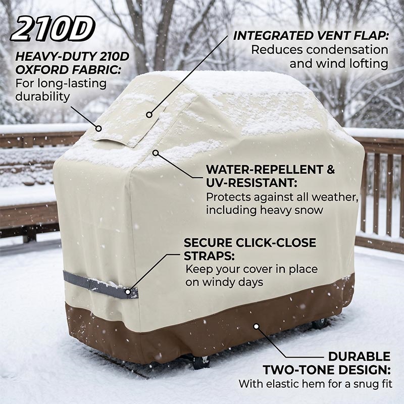 210D BBQ Beige Grillabdeckung  – Outdoor Furniture Europe Bewertung und Preis