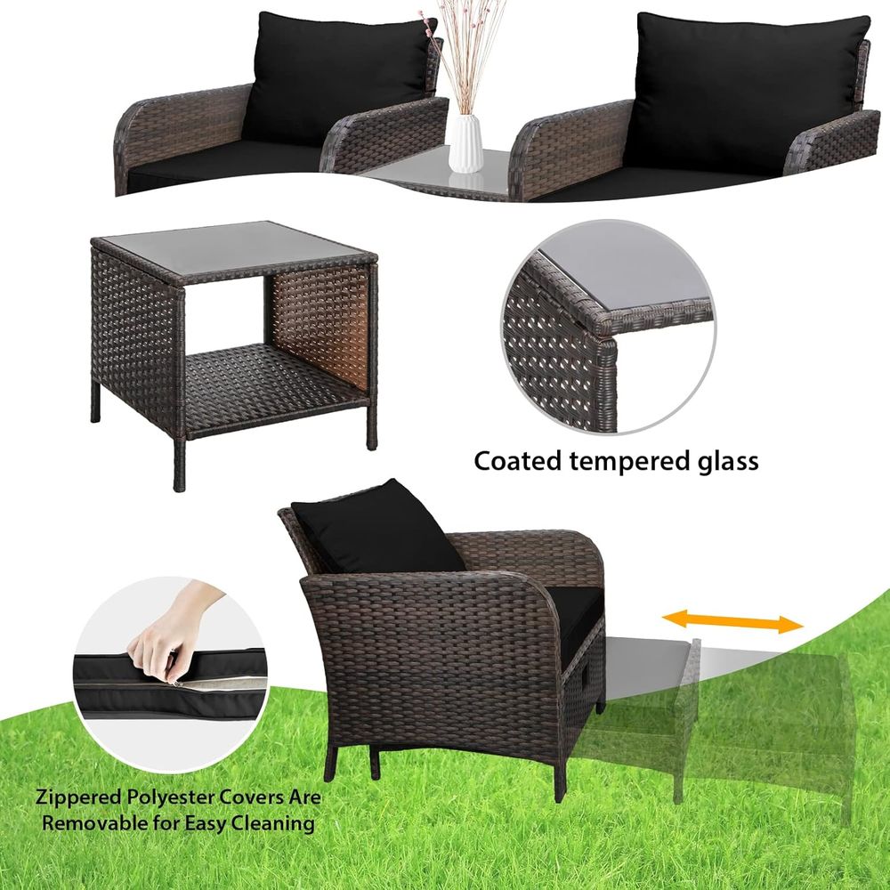 Balkonmöbel 5-teiliges Gartenm – Rattan Lounge Set Bewertung und Preis