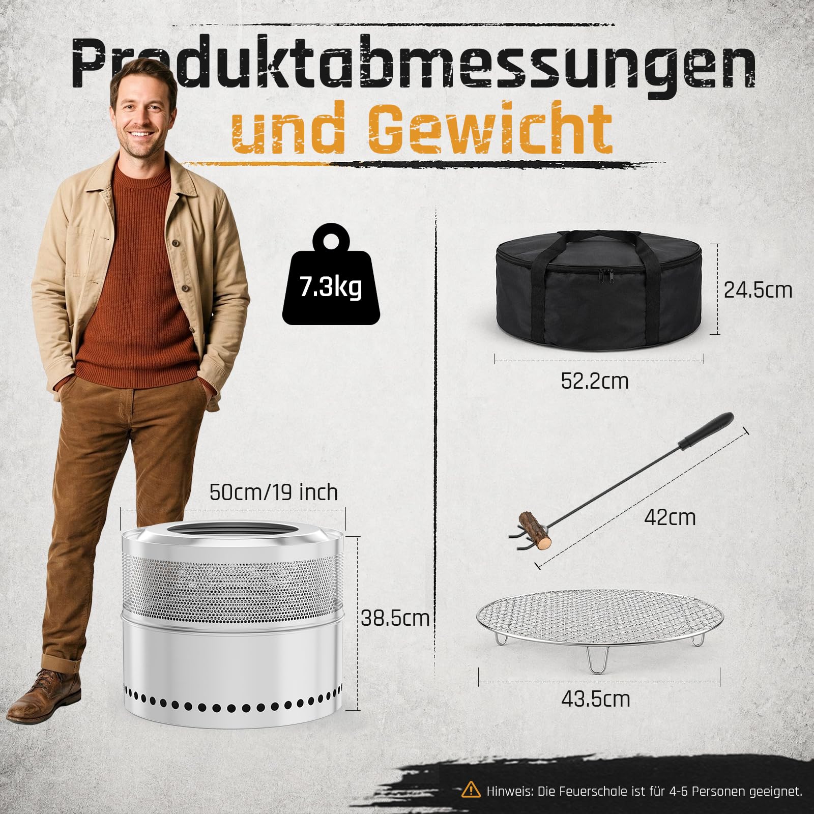 Feuerschale aus Edelstahl 50cm – Fire Pit Bowl Bewertung und Preis