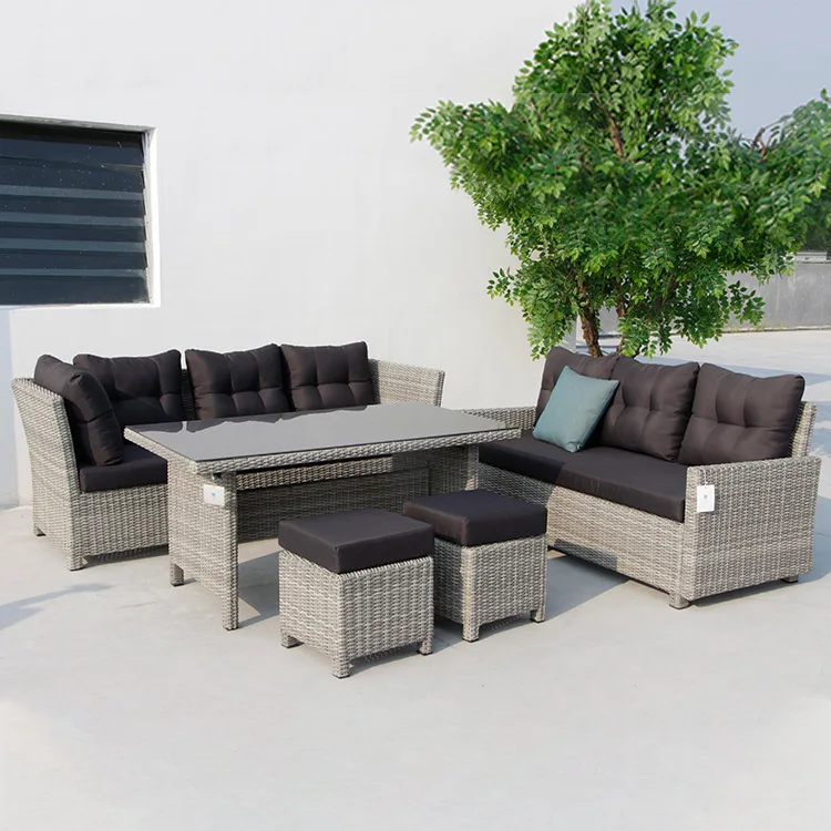 Outdoor PE-Rattan Lounge-Sofa- – Rattan Lounge Set Bewertung und Preis
